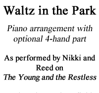 Waltz in the Park piano arrangement